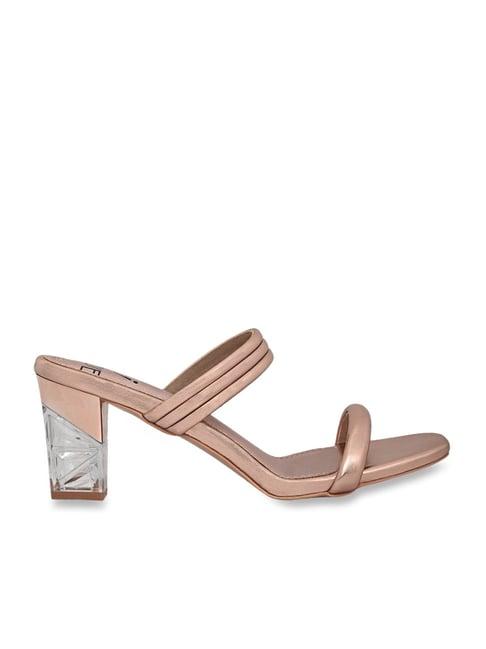 jove women's rose gold casual sandals