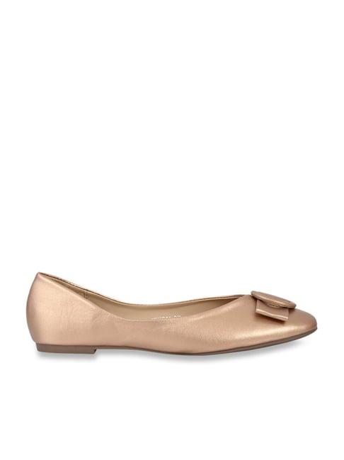 jove women's rose gold flat ballets