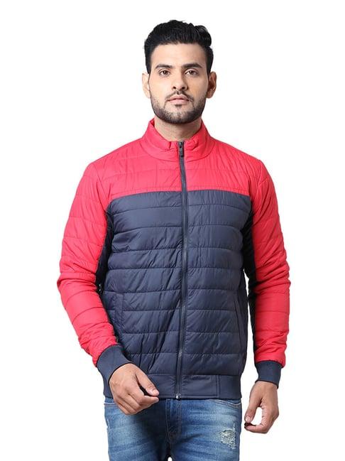 parx red & blue full sleeves mock collar jacket