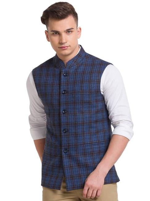 colorplus blue  tailored fit checks jackets