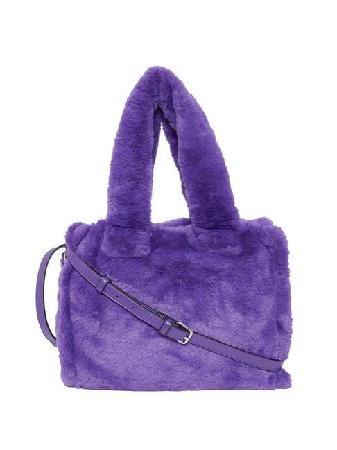 aldo purple solid medium tote handbag