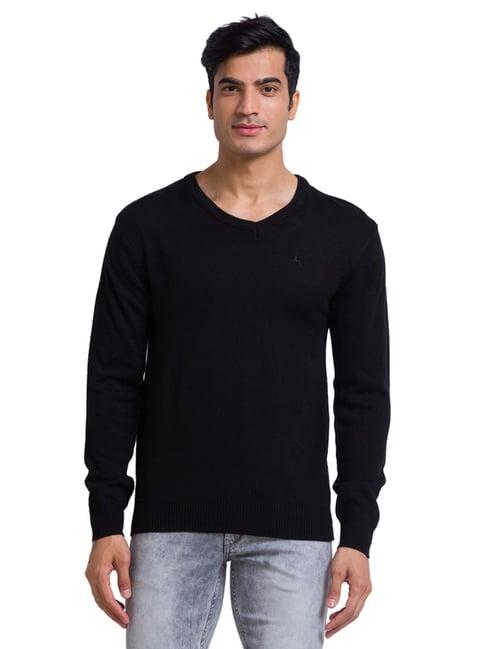 parx black regular fit sweaters