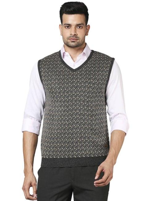 park avenue multi  regular fit printed sweaters