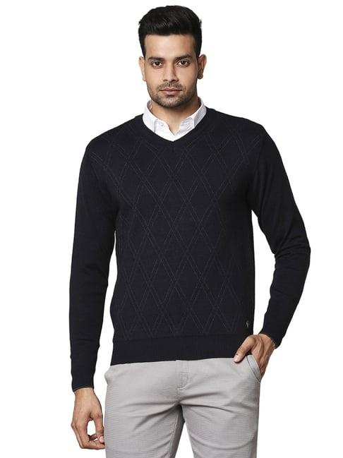 raymond blue  regular fit argyle sweaters