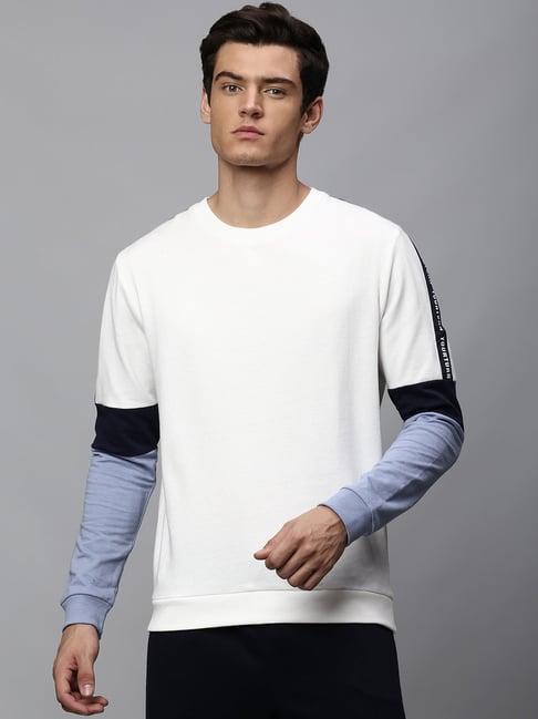 high star white round neck sweatshirt