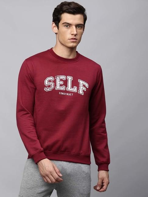 high star wine round neck sweatshirt