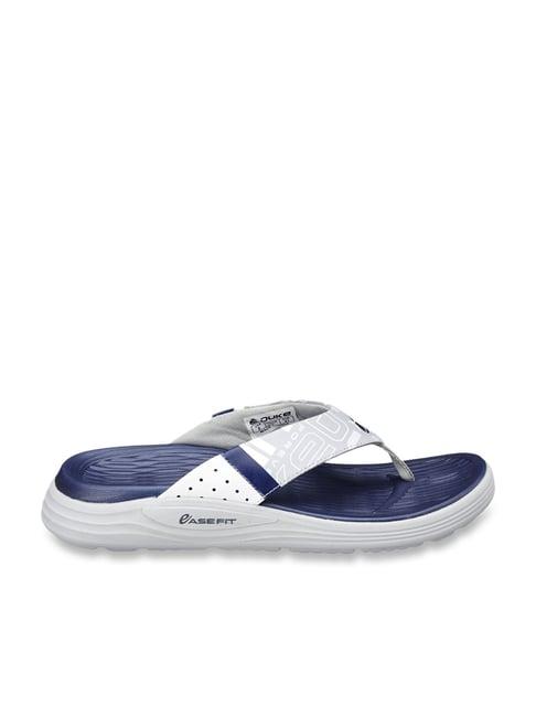 duke men's grey flip flops