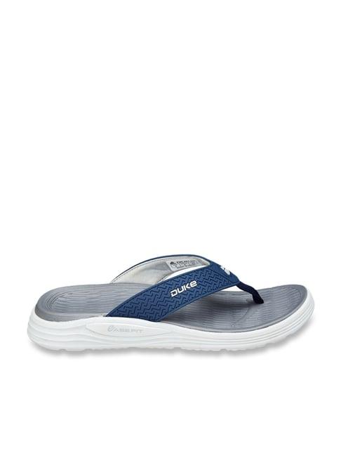 duke men's navy flip flops