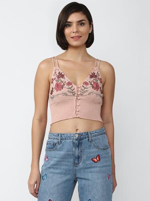 forever 21 pink floral print top