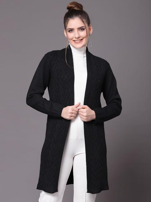 mafadeny black embellished shrug