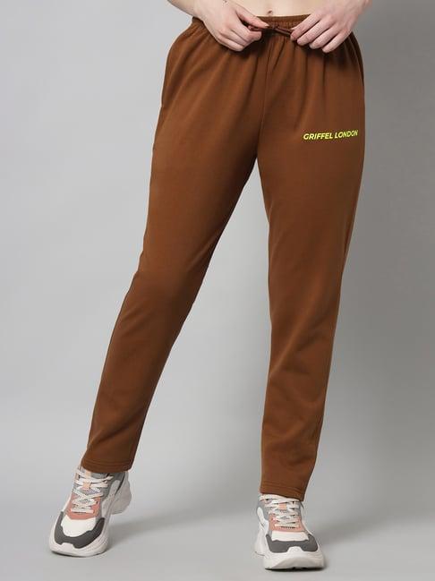 griffel brown printed track pants