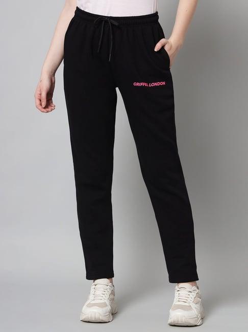 griffel black printed track pants