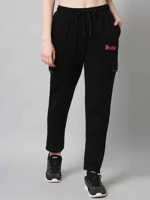 griffel black printed track pants