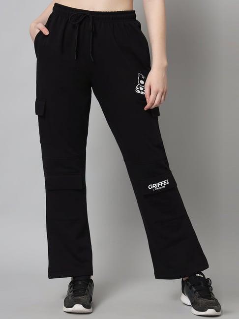 griffel black printed track pants