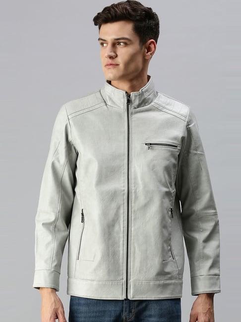 showoff grey slim fit jackets