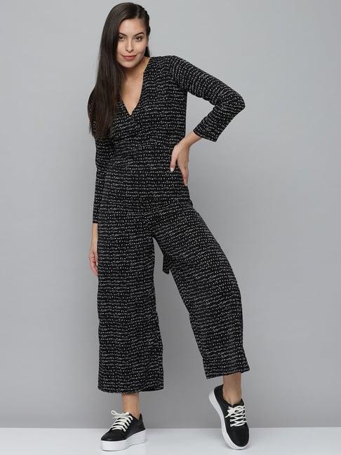 showoff black printed jumpsuit