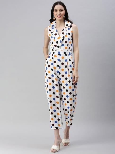 showoff off white printed jumpsuit