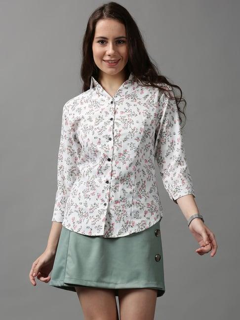 showoff white printed shirt