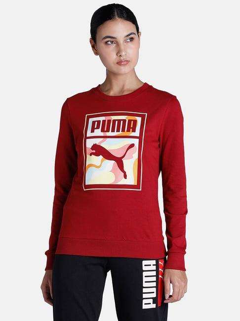 puma graphic crew regular fit sweat shirt