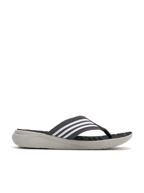 khadim's men's grey flip flops