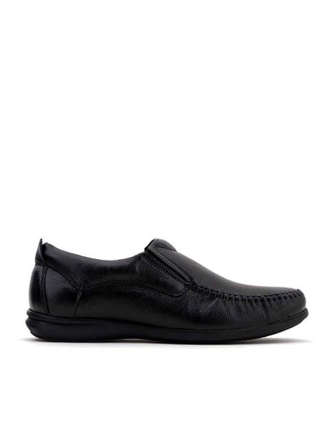 british walkers by khadim's men's black formal loafers