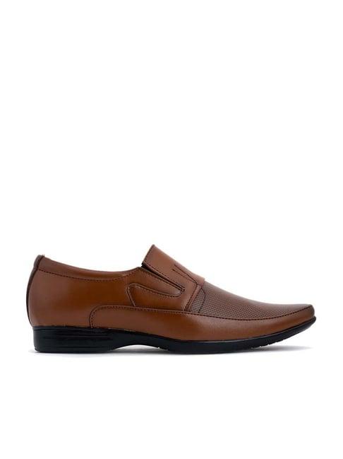 khadim's men's tan formal loafers