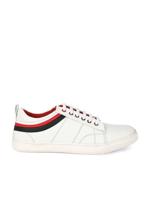 lazard by khadim's men's white casual sneakers