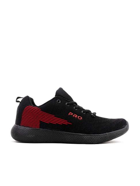 pro by khadim's men's black running shoes