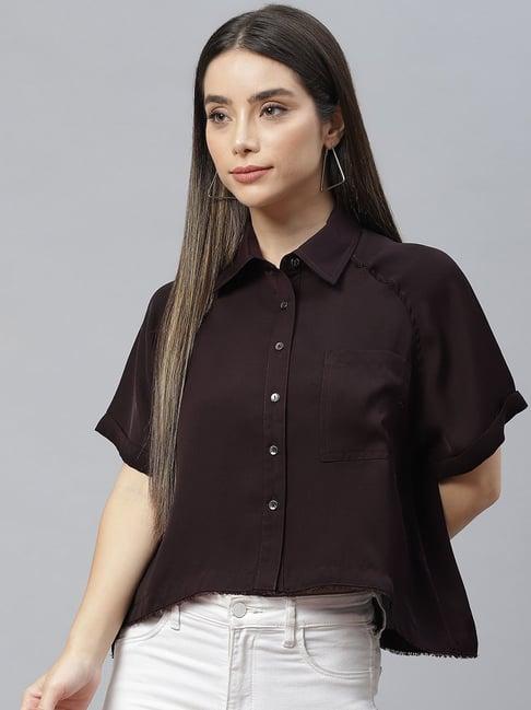 cottinfab wine relaxed fit polyester shirt