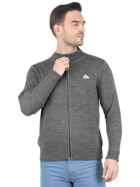 monte carlo dark grey regular fit texture jacket