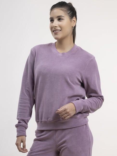 fablestreet purple regular fit sweatshirt