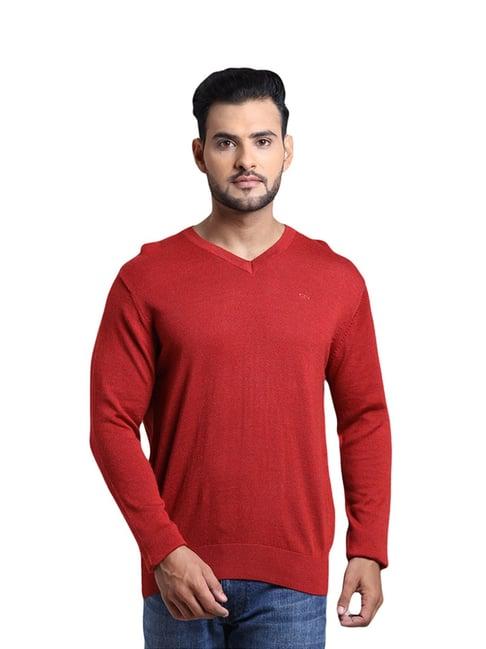 colorplus red tailored fit sweater