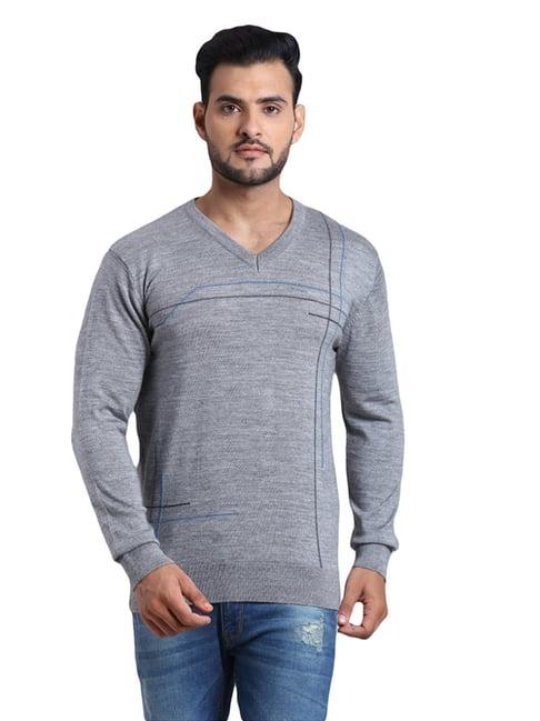 colorplus grey tailored fit striped sweater