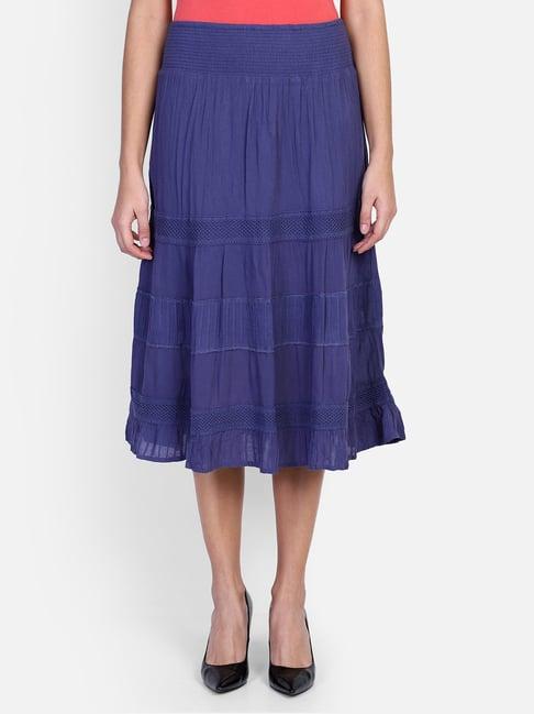 aditi wasan blue a-line midi skirt