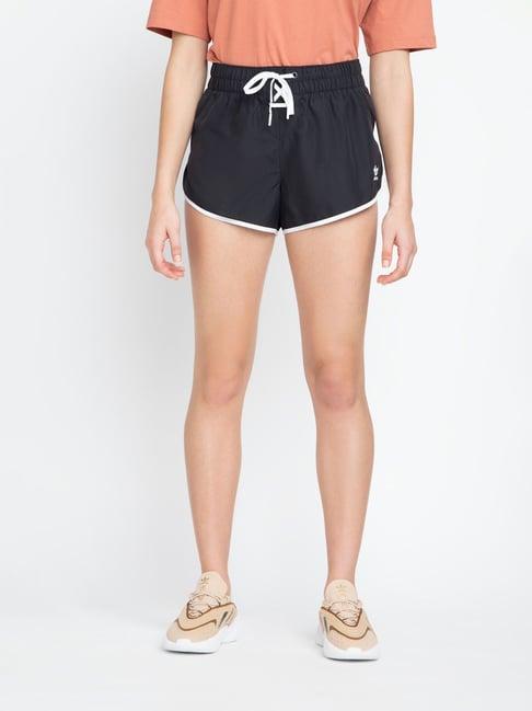 adidas originals black mid rise shorts