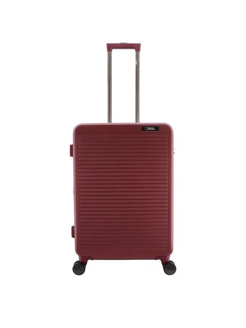 national geographic pulse  burgundy medium check in  luggage -24 inch