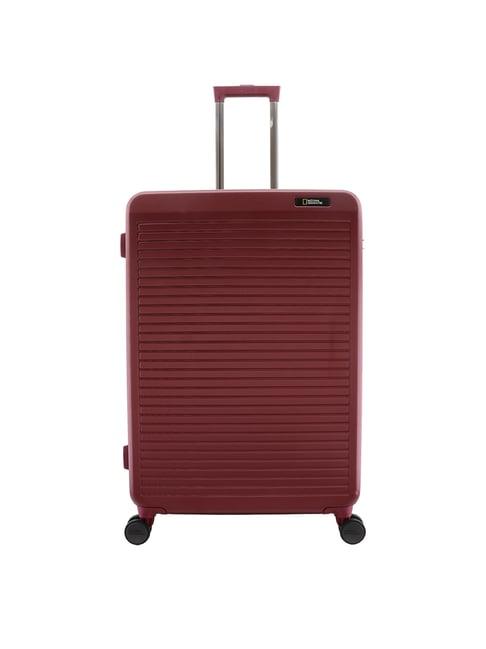 national geographic pulse  burgundy large check in  luggage -28 inch