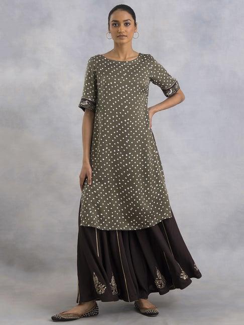 folksong by w green printed straight kurta