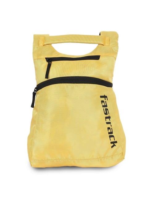 fastrack light mustard backpack for women