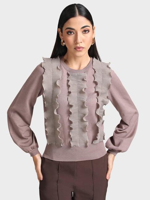 kazo dusty mauve cotton pullover