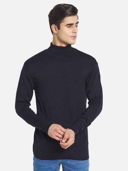 mettle navy round neck sweater