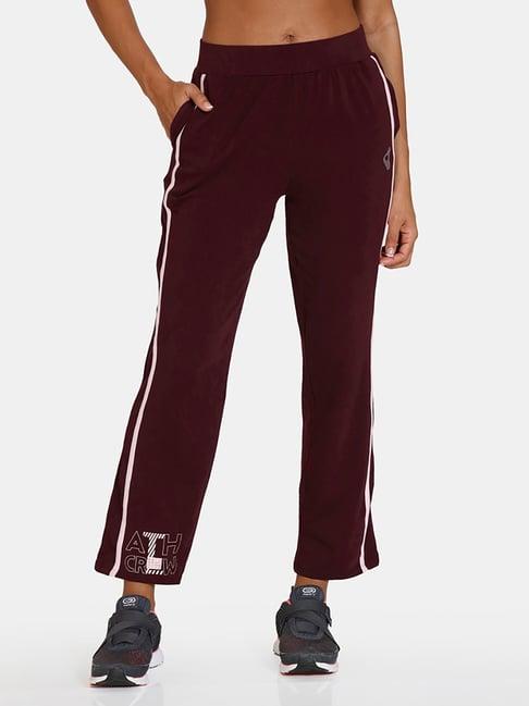 zelocity by zivame wine track pants