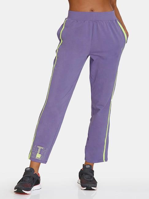 zelocity by zivame purple track pants