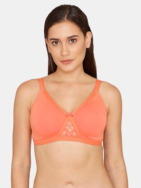 zivame rust full coverage double layered bra