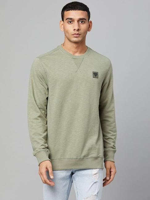 club york saga green regular fit sweatshirt