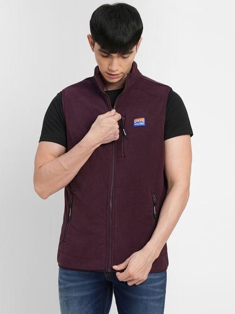 jack & jones maroon regular fit jacket