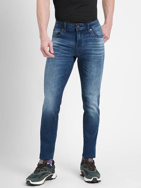 jack & jones dark blue slim fit jeans