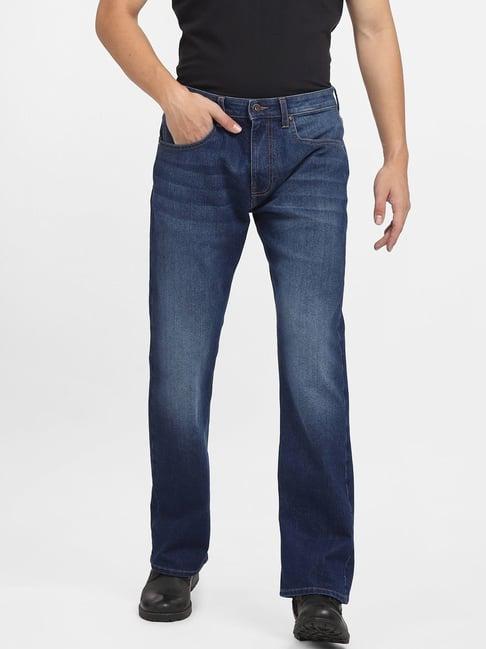 jack & jones medium blue bootcut jeans