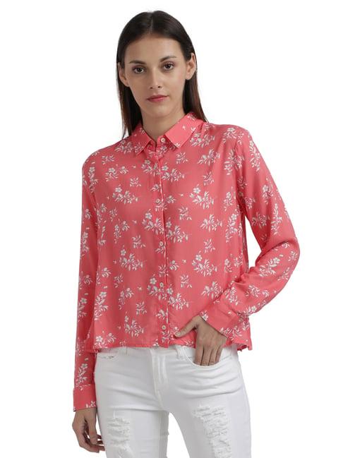 parx coral floral print shirt