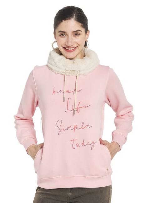 monte carlo pink embellished sweatshirt